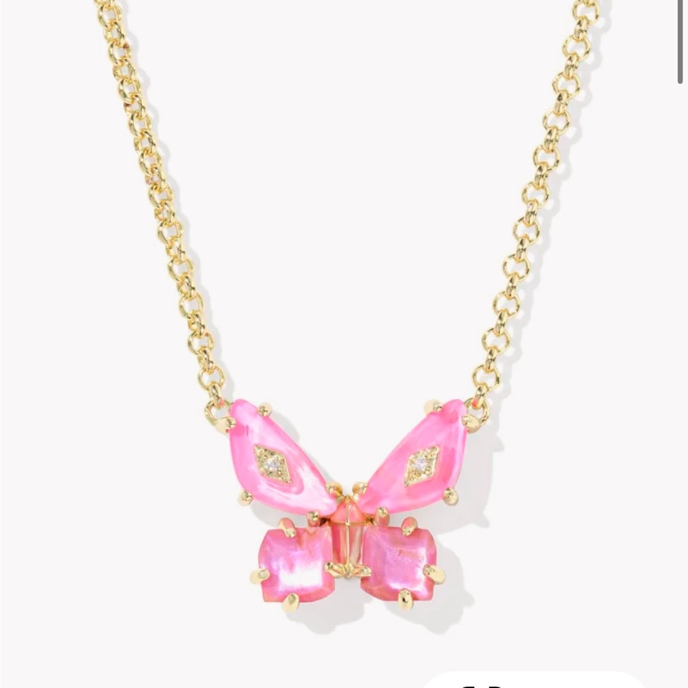 Kendra Scott Bianca Butterfly Gold Short Pendant Necklace